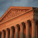 The Supreme Court at sunset.